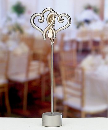 Double Heart Place Card Holder Wedding Favors, 1 piece