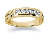 0.28 ctw. Woman's Round Diamond Wedding Band in 18K Yellow Gold