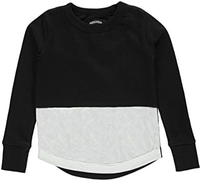 LR Scoop Baby Boys' "Quilt Panel" Sweatshirt - black/white, 18 months