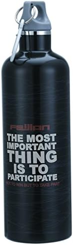 Feijian Stainless Steel Insulated Sports Water Bottle 26 OZ(750ML) Double Wall Black BPA Free