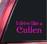 I drive like a Cullen Twilight Vinyl Decal Sticker - Hot Pink