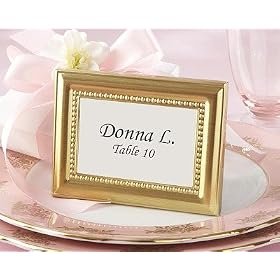 Beautifully Beaded Gold Photo Frame/Place Holder