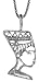 Sterling Silver Queen Nefertiti of Egypt Pendant, 7/8 in. (22mm)