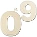 Wooden Number Set 0-9 (1/8