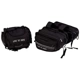 Diamond Platetrade 3pc LIVE TO RIDE Heavy-Duty Polyester Motorcycle Luggage Set