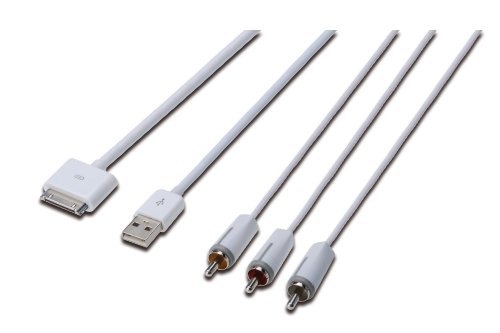 Digitus DB-600101-015-W AV Kabel (3x RCA und USB A-Stecker) f&uuml;r Apple iPod/iPhone/iPad wei Preisvergleich