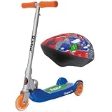 Razor Jr. Folding Kiddie Kick Scooter Blue with Child Helmet