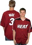 Miami Heat Dwyane Wade Laser Button Front Player Name Jersey