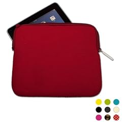 iPad Sleeve (Tasche) aus Neopren (lipstick red) mit abnehmbarer Trageschlaufe/Schl�sselanh�nger - stylishe Oberfl�che im Waffeldesign und edle Geschenkidee