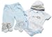 Babygear Baby-Boys Newborn Elephant 5 Piece Set, Blue, 3-6 Months