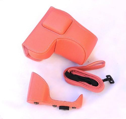 Pink Simulated Full Leather Case for Nikon 1 J1 DSLR