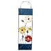 Wilco Imports Distressed Metal Wall Plaque with Blue Trim, Bright Flowers and a Butterfly, 10-Inch by 1-3/4-Inch by 35-Inch High