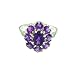 9ct White Gold Ladies Large Amethyst Cluster Ring - Free Delivery - Finger Sizes L to Z Available