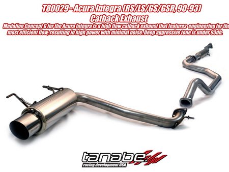 Tanabe Medalion Concept G Catback Exhaust System 1992-1993 Acura Integra RS/LS/GS/GSR