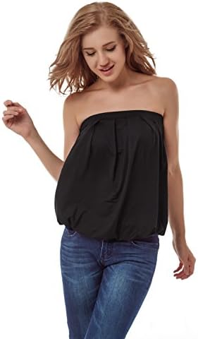 Verlina Women's Stylish Summer Tube Top in Black - Medium