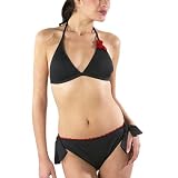 Mossimo Black: Crochet Rose Swimwear - Black