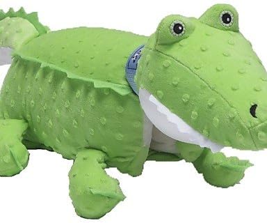 Ch&amp;Ch Stuffed dolls Zoobies Plush Green Mid Crocodile 40*20*18cm with blanket 135*87cm , light green