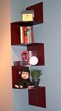 Corner Spacesaver Bookcase - Cherry