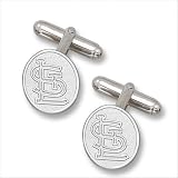 MLB St. Louis Cardinals Sterling Silver Logo Cuff Links