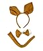 Brown Kangaroo Headband Bowtie Tail 3pc Costume for Children Halloween Party