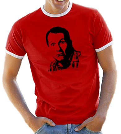Touchlines Herren Kontrast / Ringer T-Shirt Al Bundy, red/white, XL, D1060