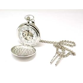 BOXX Silver Mechanical Pocket Watch, 12