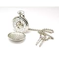 BOXX- M5084 - Montre de Poche M�canique Argent�e sur Cha�ne de 30cm
