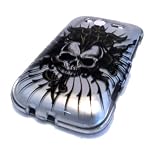 HTC Wildfire S Silver Skull Spear Cool Design Hard Case Cover Skin Protector T-mobile ONLY