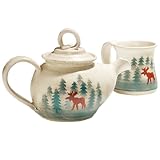 Oregon Cascade Handcrafted Moose Tea Set