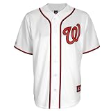 Washington Nationals Majestic Home White Replica MLB Jersey