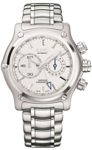 Ebel Men's 9240L70/6360 1911 BTR Silver GMT Dial Watch