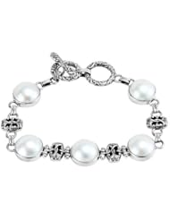 Lux Sterling Silver MabÃ© Cultured Pearl Bracelet