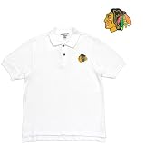 Chicago Blackhawks NHL Boys "Original" Pique Polo Shirt (White) (X-Large)