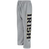 Adidas Notre Dame Fighting Irish Grey Vertical Open Bottom Sweatpants