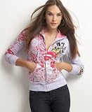Ed Hardy "Lover Boy" Printed Zip-Up Hoodie