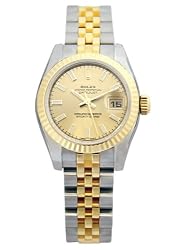 Rolex Datejust Champagne Index Dial Jubilee Bracelet Two Tone Ladies Watch 179173CSJ