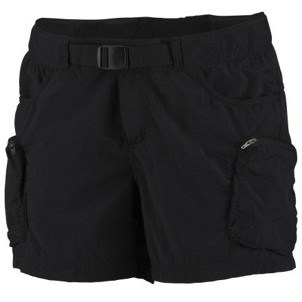 Columbia Sportswear Women's Cross On Over Cargo Short (Medium, Black)