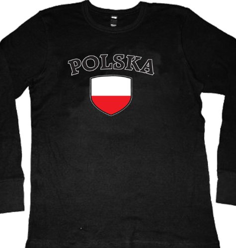 Polska Shield International Soccer Thermal Shirt, Poland, Polish Pride Mens Long Sleeve Thermal