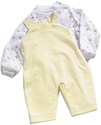 Middleton Doll Clothes-Yellow Romper with Floral T-shirt for 19" Newborn Nursery Baby Dolls and Babble Baby Dolls