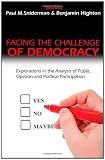 Facing the challenge of democracy : explorations in the analysis of public opinion and political participation