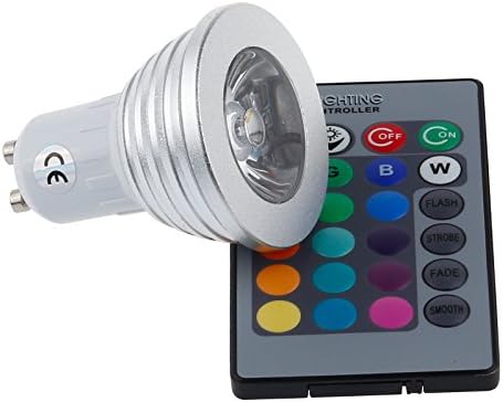 S6store® Gu10 3w RGB 16 Colors Changing Remote Control Holiday Flash Party LED Spot Downlight Christmas (2 pack)