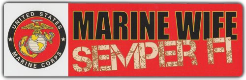 Bumper Stickers: MARINE WIFE | SEMPER FI USMC Military Pride