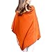 Parisbonbon Women's 100% Cashmere Crew Neck Draped Poncho