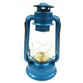 Dietz L80609 Blizzard Brass Trim Oil Lantern, Blue by Dietz