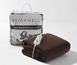 Relaxwell Luxury Soft Touch Heated Chocolate Throw