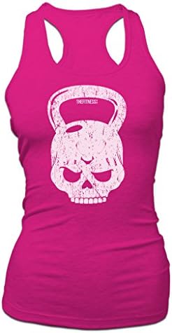Kettlebell Skull jersey racer-back tank top S-XXL
