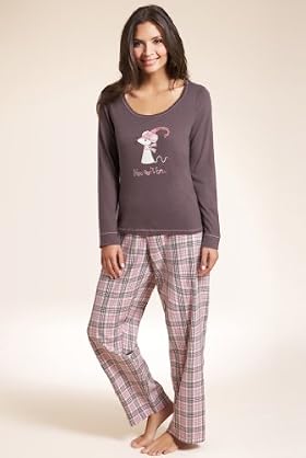 Scoop Neck Long Sleeve Mouse Pyjamas Scoop Neck Long Sleeve Mouse Pyjamas