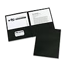 Avery Two-Pocket Folders, Black, Box of 25 (47988)