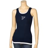NCAA St. Louis Blues Ladies Navy Blue Harmony Layered Tank Top (Large)