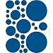 Instant Murals 25 Polka Dot Wall Transfer Stickers - Blue